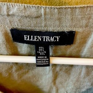 Sage green long linen top